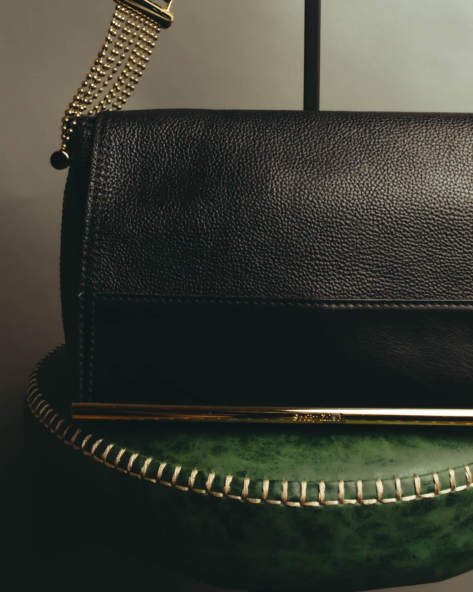 "See by Chloé" Textured leather shoulder bag