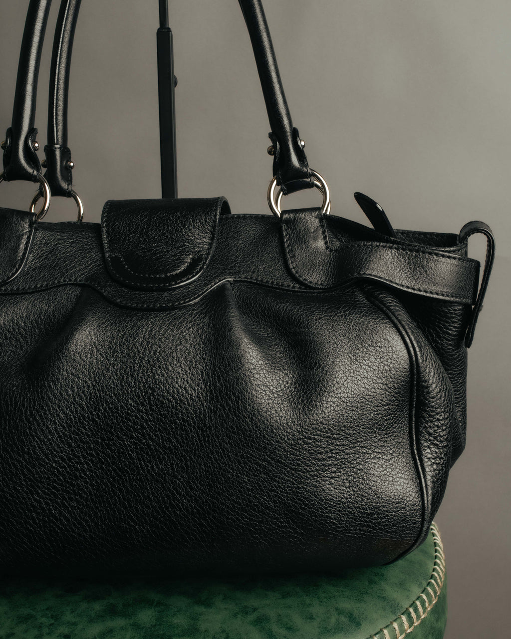 “Salvatore Ferragamo” 2000’s Gancini leather shoulder bag