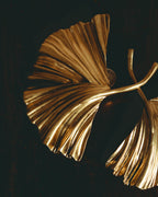 –SPECIAL– "SAINT LAURENT" 20's Sculptural triple palm leaf clip-on earrings