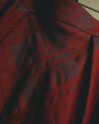 "Aquascutum" 10's Burgundy wool silk plaid skirt