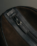 "GUCCI" 90's-00's Suede bamboo handle boston bag
