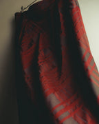 "Aquascutum" 10's Burgundy wool silk plaid skirt