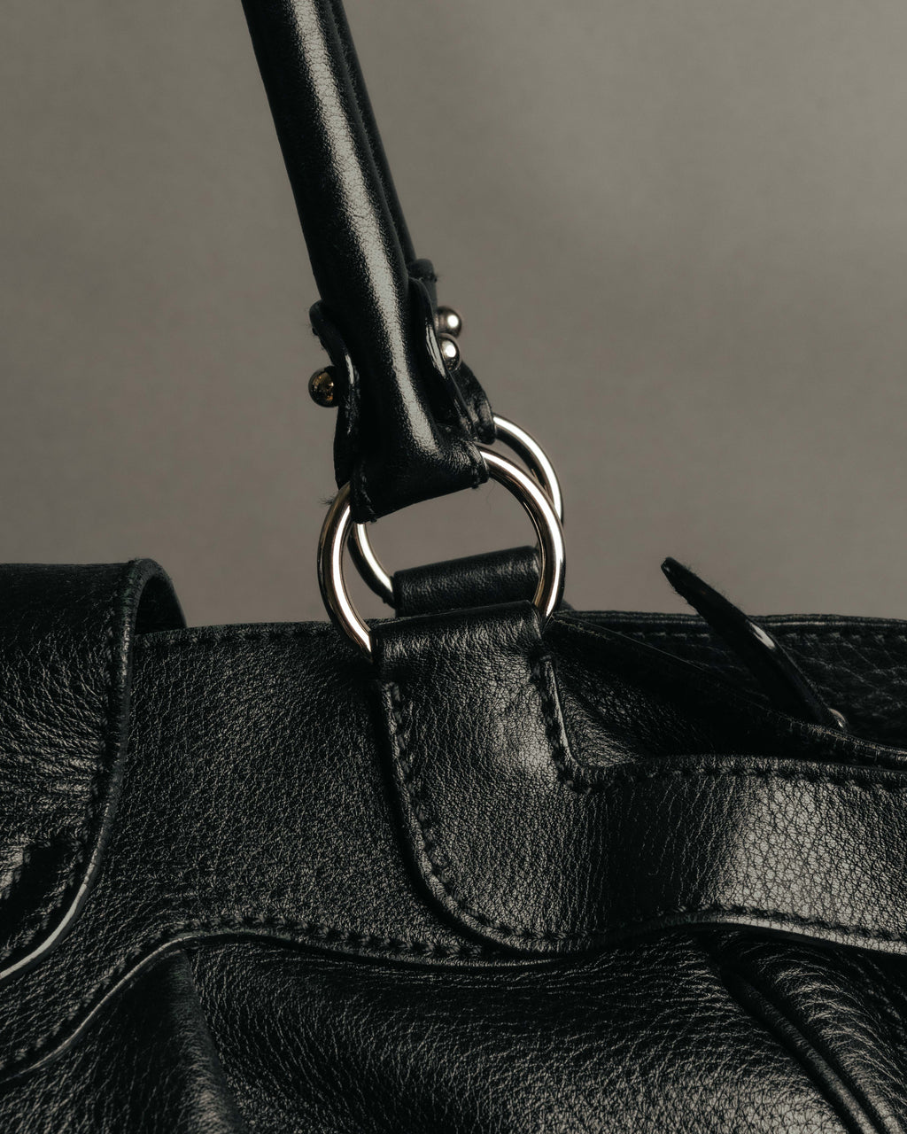 “Salvatore Ferragamo” 2000’s Gancini leather shoulder bag