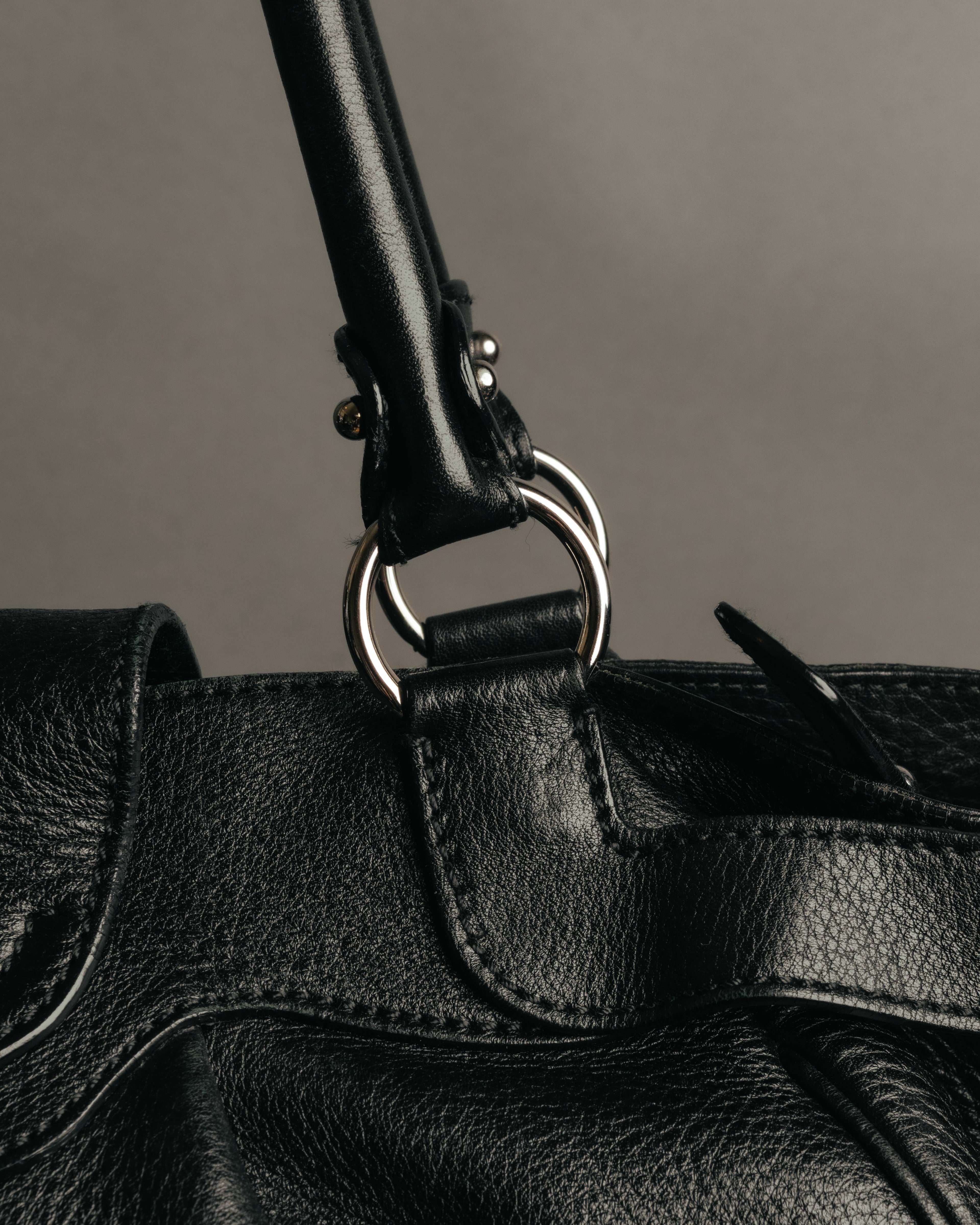 “Salvatore Ferragamo” 2000’s Gancini leather shoulder bag