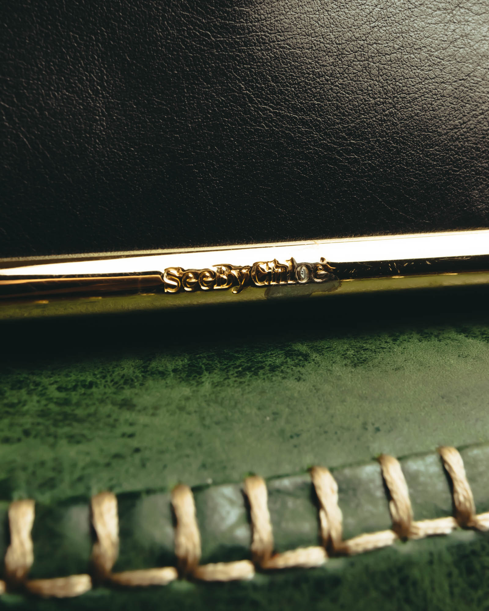 "See by Chloé" Textured leather shoulder bag