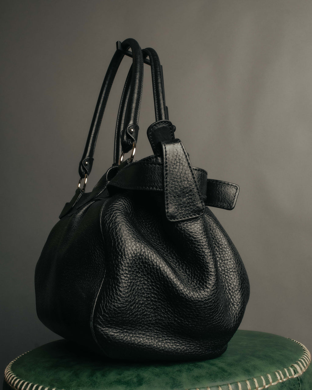 “Salvatore Ferragamo” 2000’s Gancini leather shoulder bag
