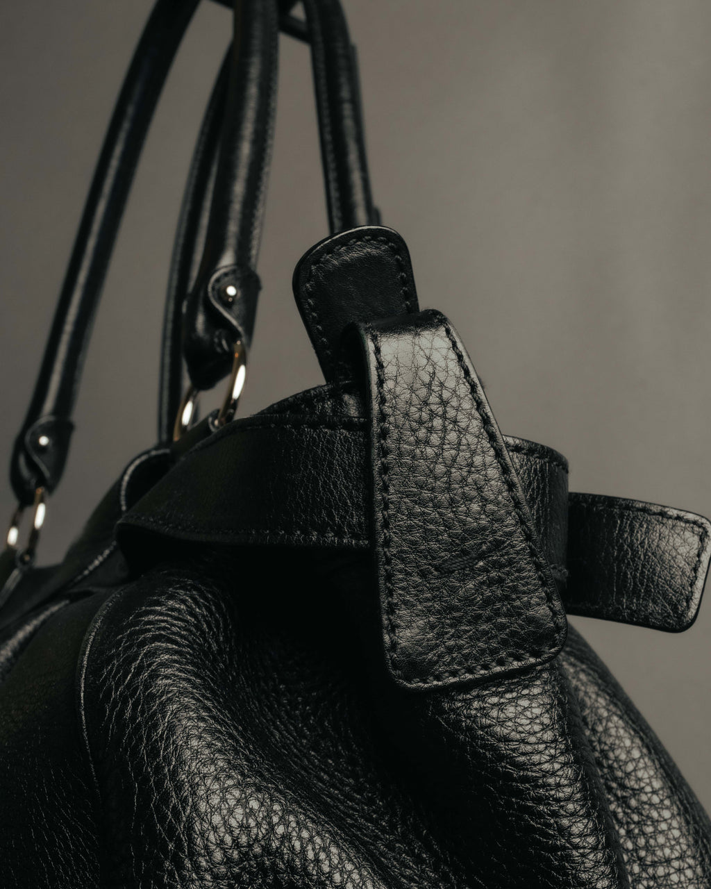 “Salvatore Ferragamo” 2000’s Gancini leather shoulder bag