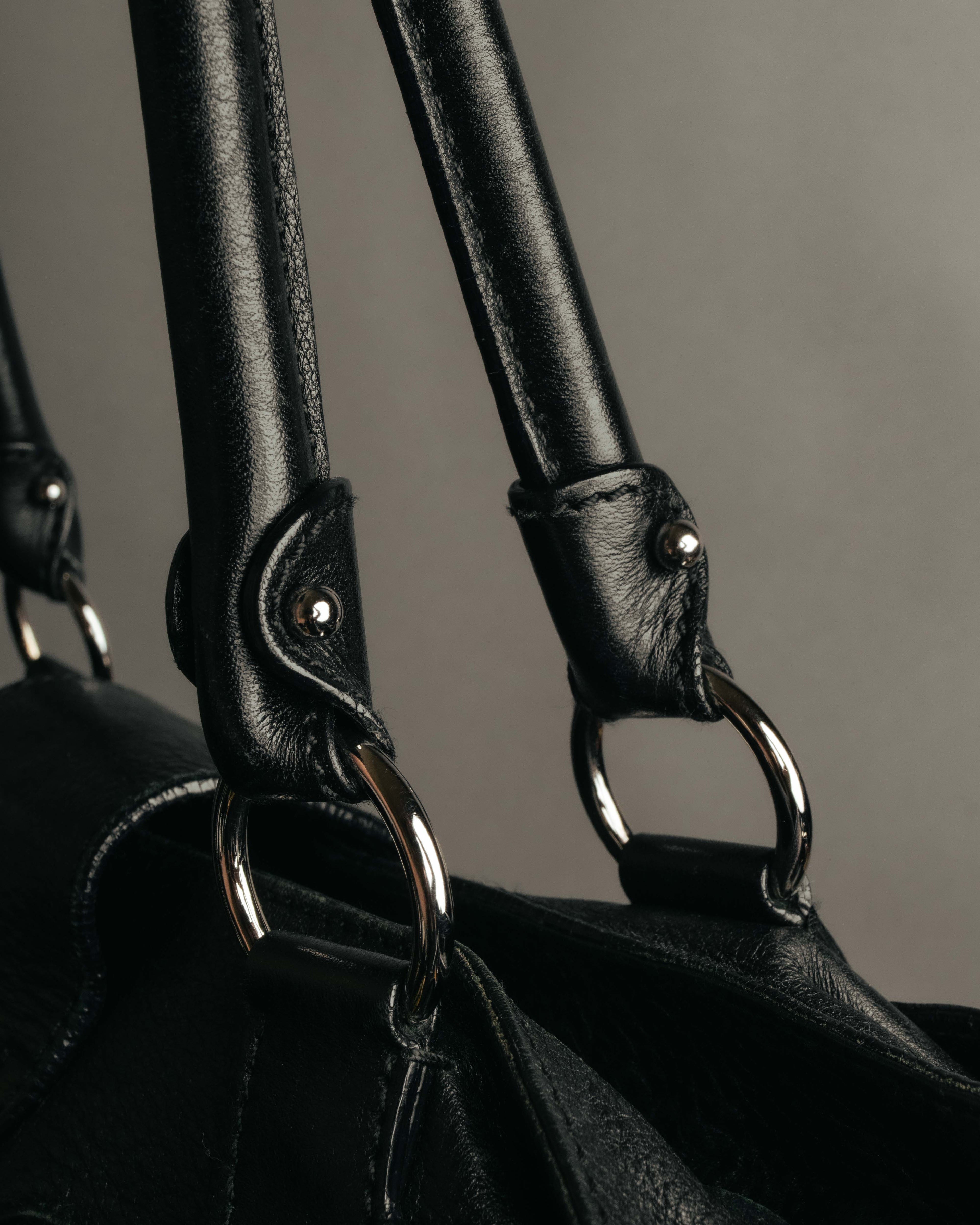 “Salvatore Ferragamo” 2000’s Gancini leather shoulder bag