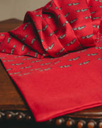 "Hermès" 80's-90's Patterned silk scarf tie