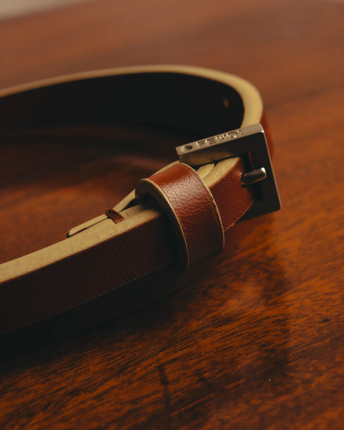 "FENDI" Classic brown leather belt