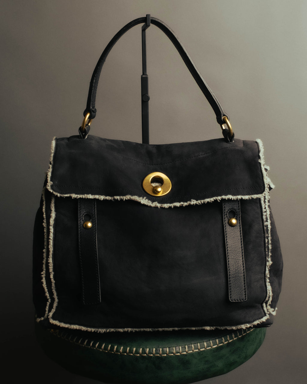 "Yves Saint Laurent" 00's-10's Shearling leather shoulder bag