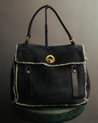 "Yves Saint Laurent" 00's-10's Shearling leather shoulder bag