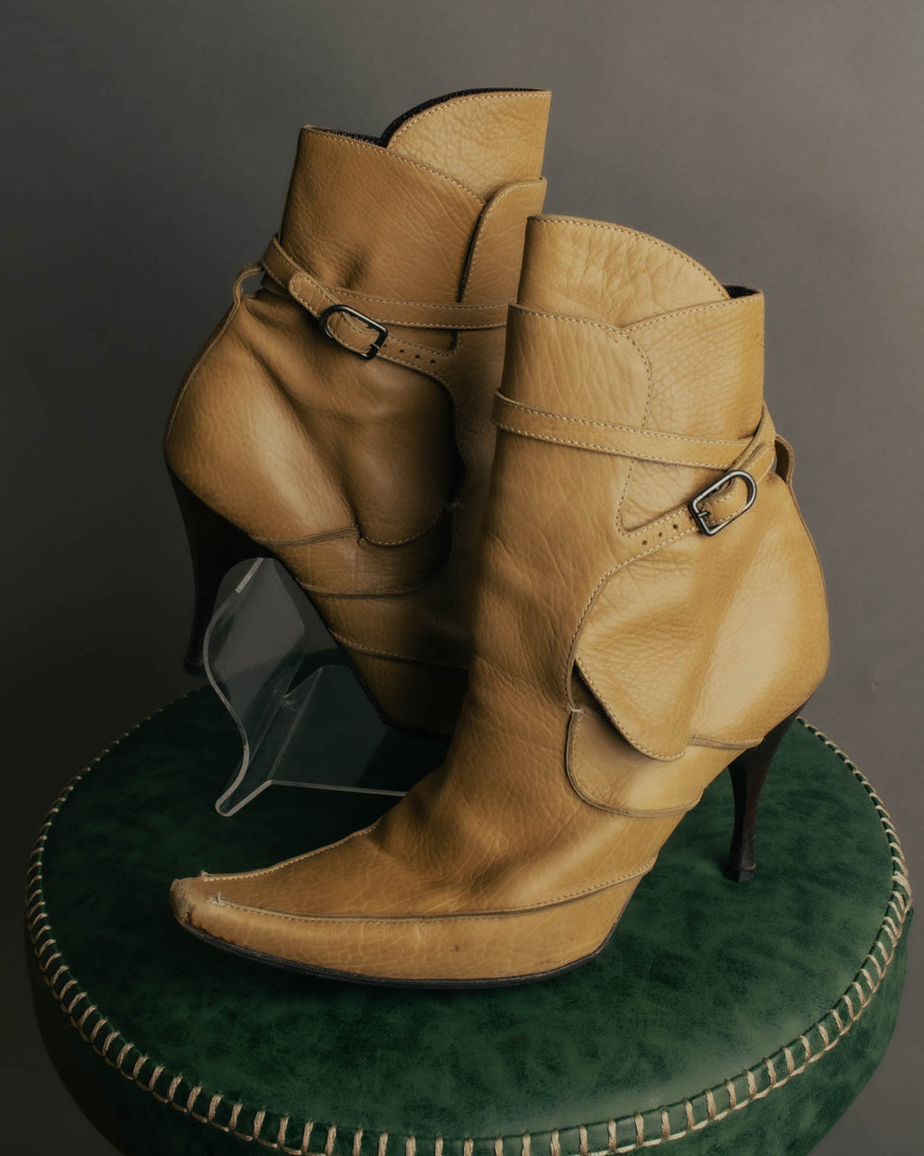 "Bottega Veneta" 00's Strappy pointed leather ankle boots