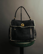 "Yves Saint Laurent" 00's-10's Shearling leather shoulder bag