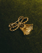 "Christian Dior" 80's-90's Gold tone ribbon tassel brooch