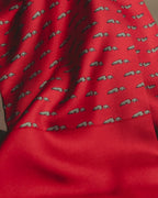 "Hermès" 80's-90's Patterned silk scarf tie