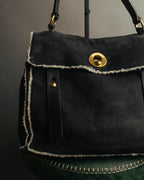 "Yves Saint Laurent" 00's-10's Shearling leather shoulder bag