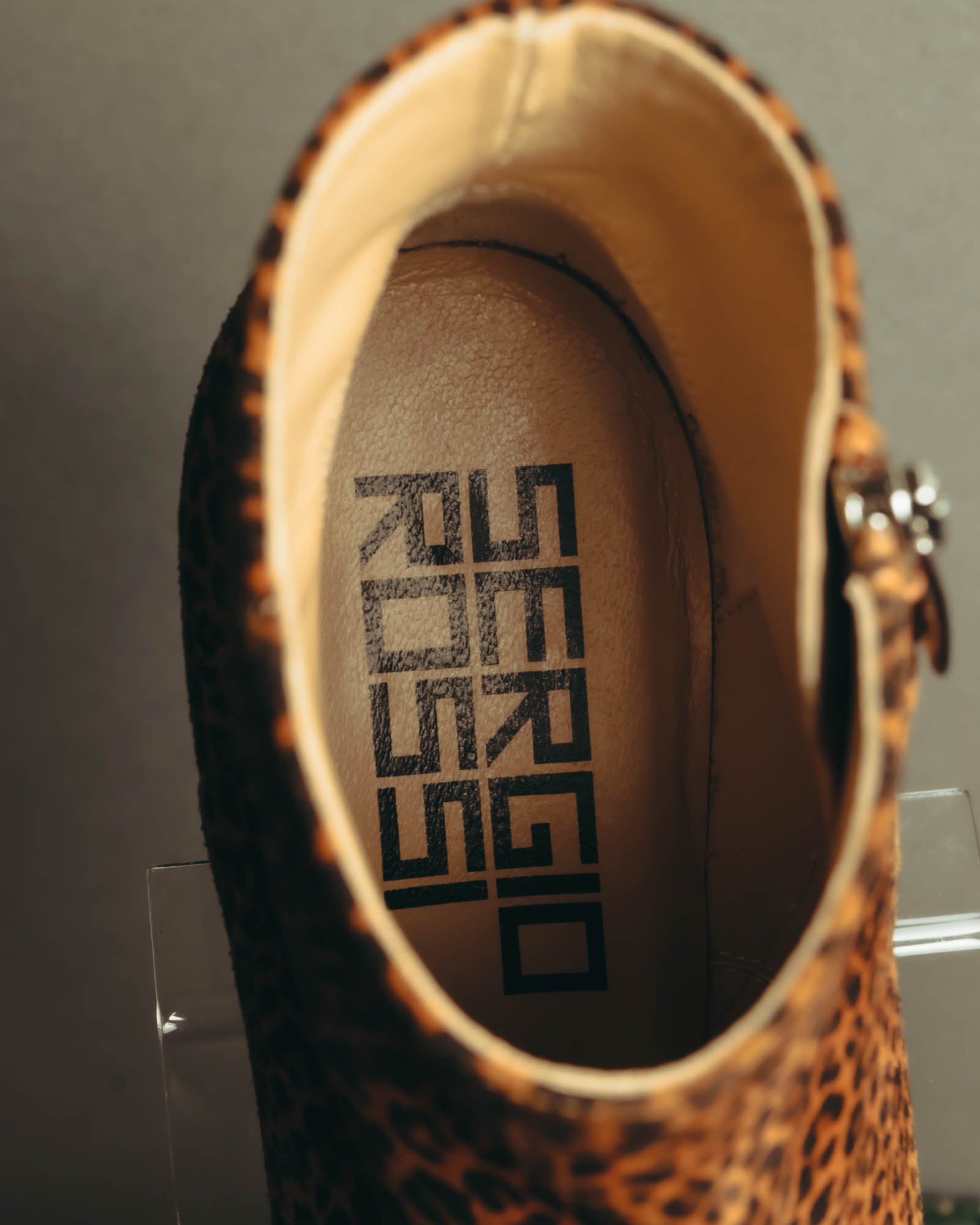 "Sergio Rossi" 2010's Leopard pattern leather ankle boots