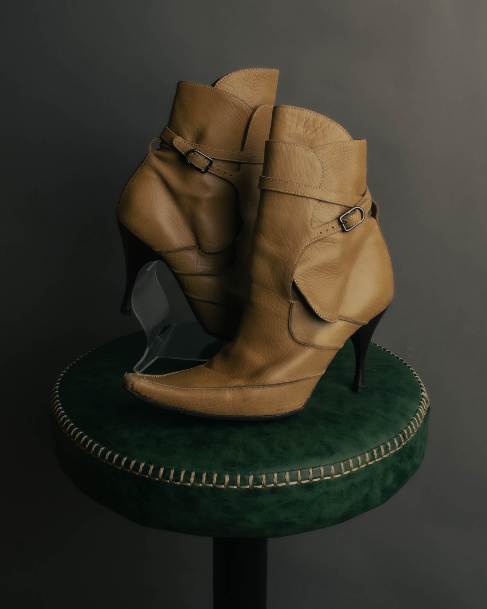 "Bottega Veneta" 00's Strappy pointed leather ankle boots