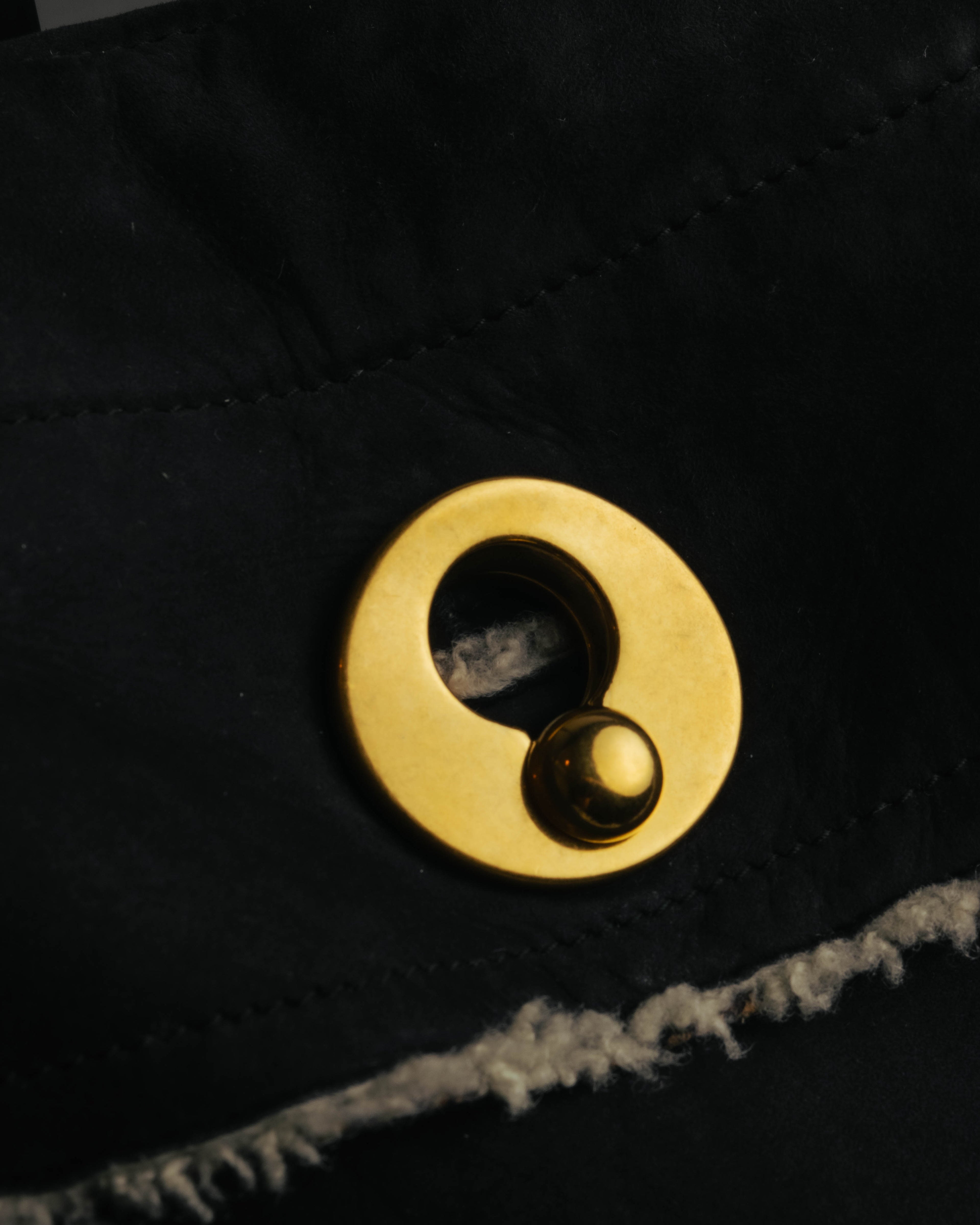 "Yves Saint Laurent" 00's-10's Shearling leather shoulder bag