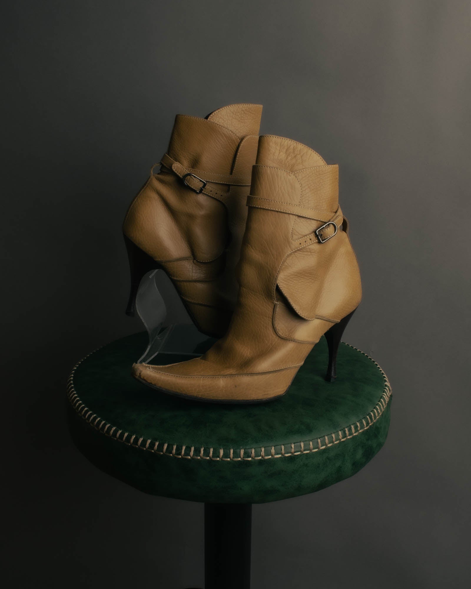 "Bottega Veneta" 00's Strappy pointed leather ankle boots