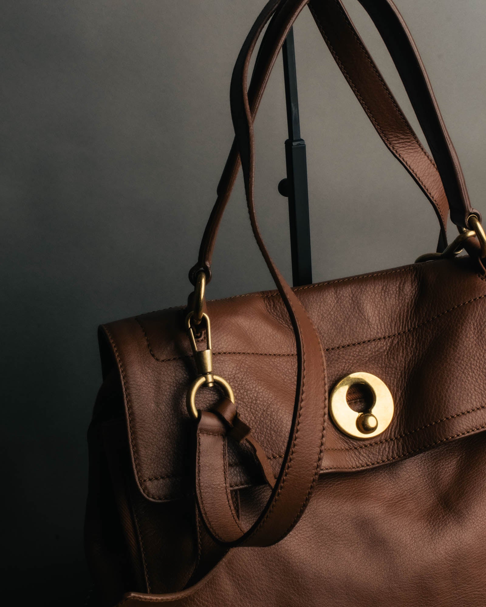 "Yves Saint Laurent" 00's-10's Structured leather shoulder bag