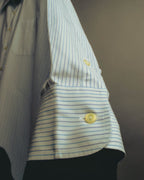 "Yves Saint Laurent" 80's-90's Striped monogram dress shirt