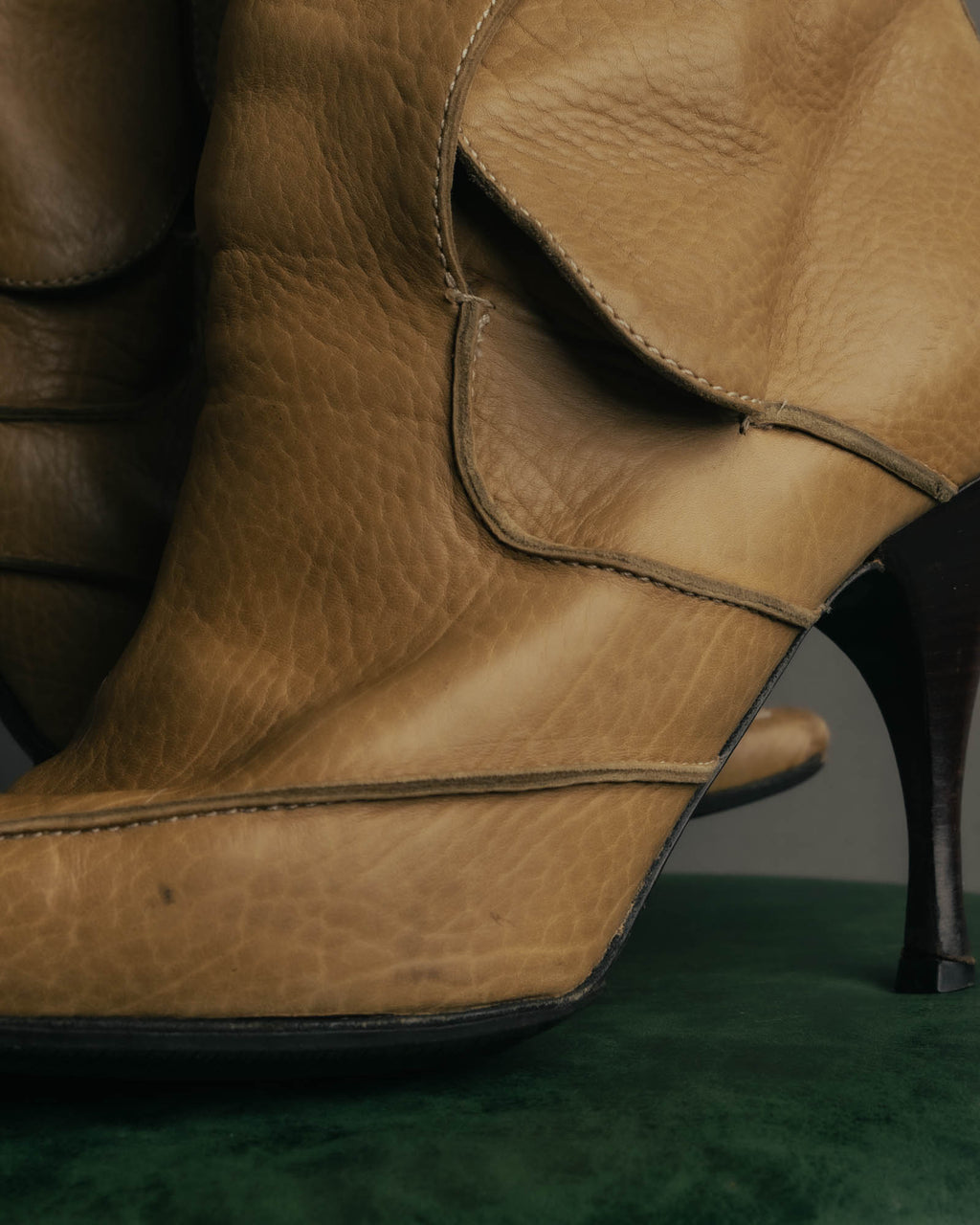 "Bottega Veneta" 00's Strappy pointed leather ankle boots