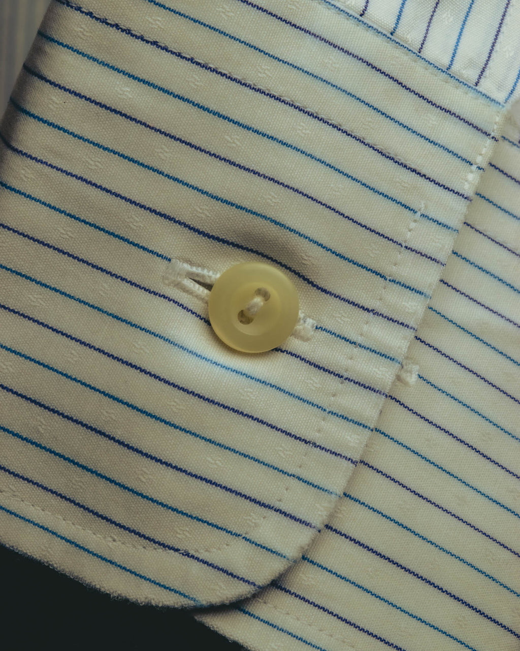 "Yves Saint Laurent" 80's-90's Striped monogram dress shirt