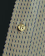 "Yves Saint Laurent" 80's-90's Striped monogram dress shirt