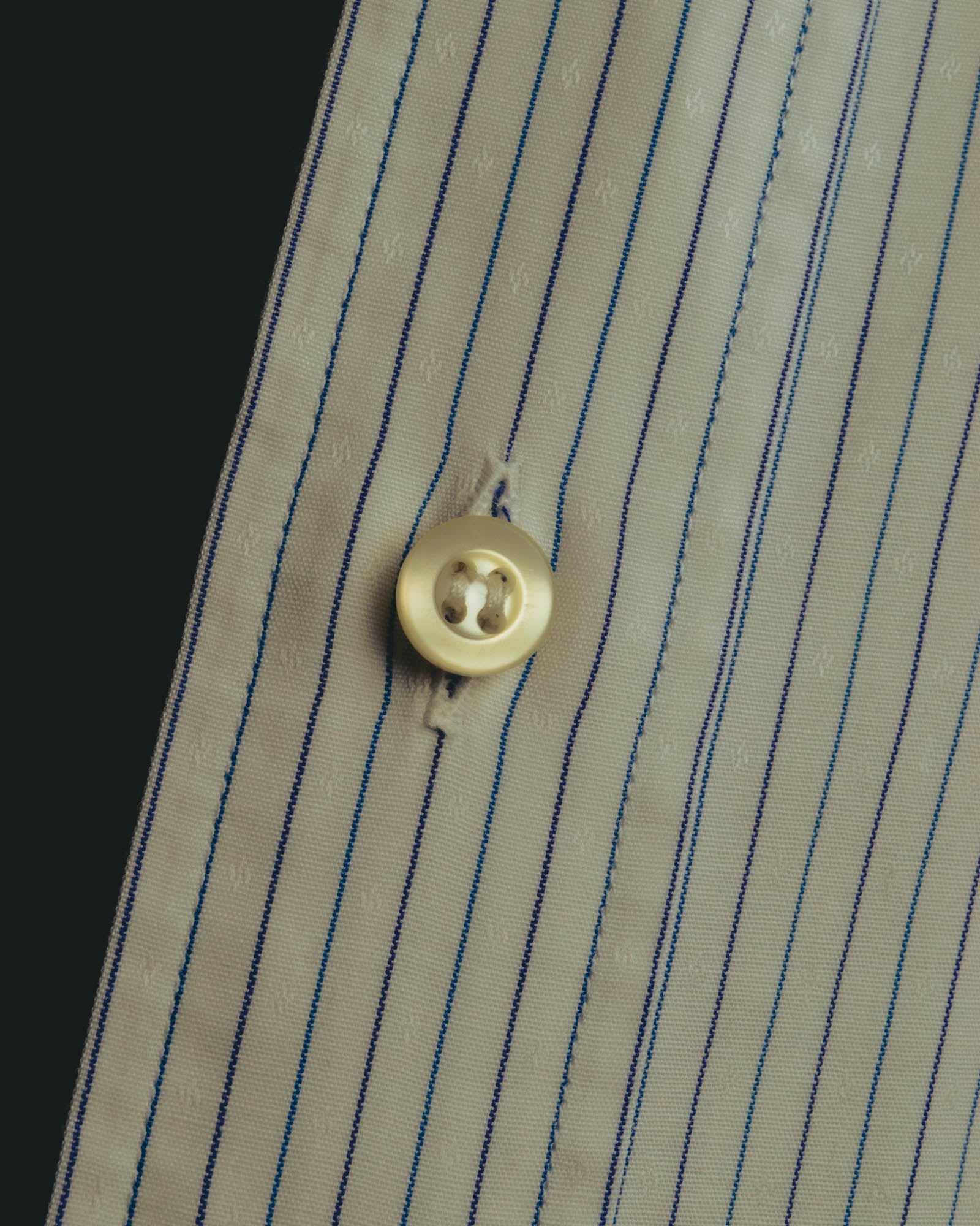 "Yves Saint Laurent" 80's-90's Striped monogram dress shirt