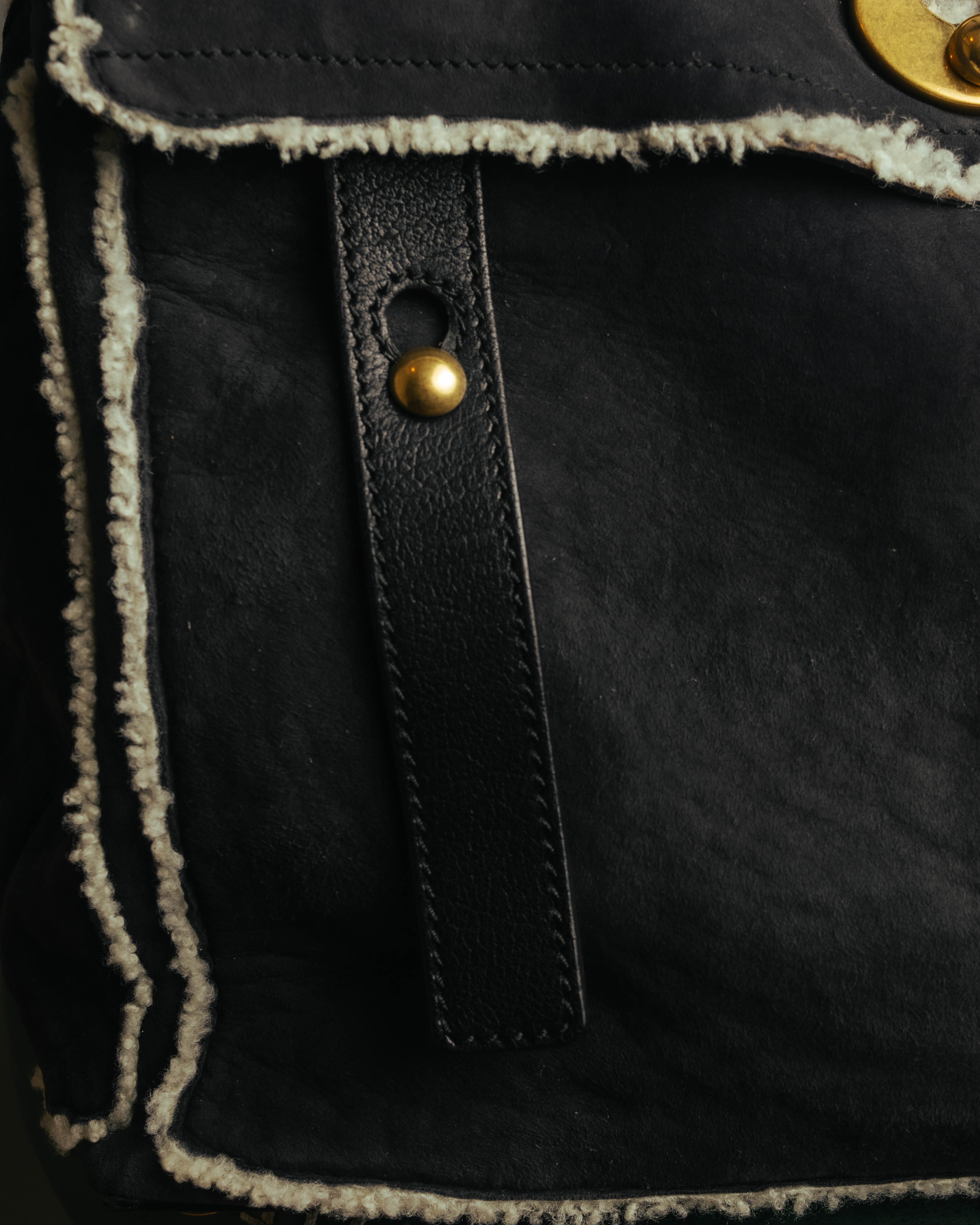 "Yves Saint Laurent" 00's-10's Shearling leather shoulder bag