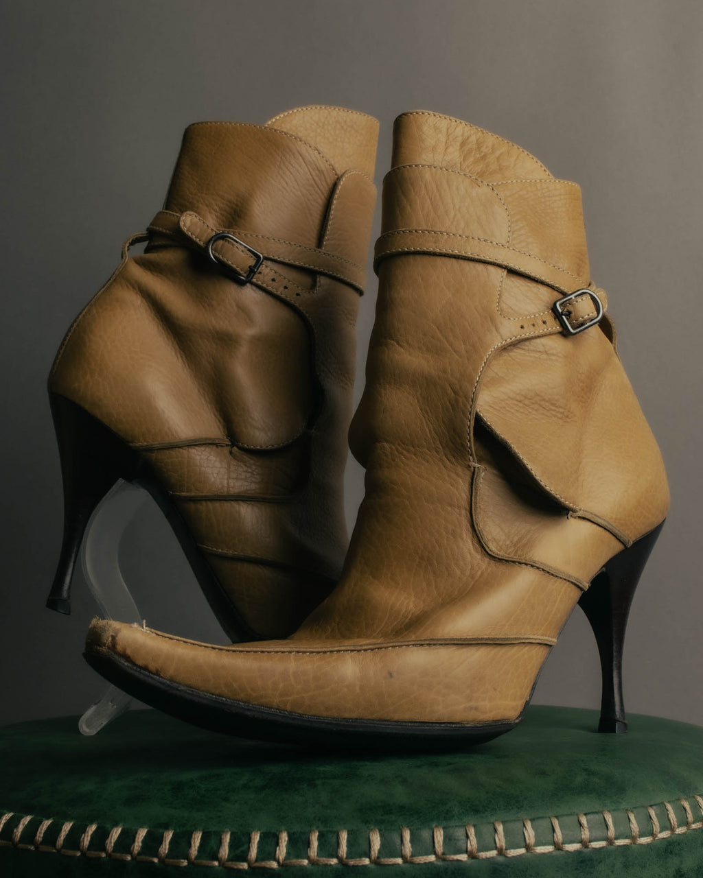 "Bottega Veneta" 00's Strappy pointed leather ankle boots