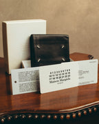 "Maison Margiela" 2020's Sleek black leather bifold wallet