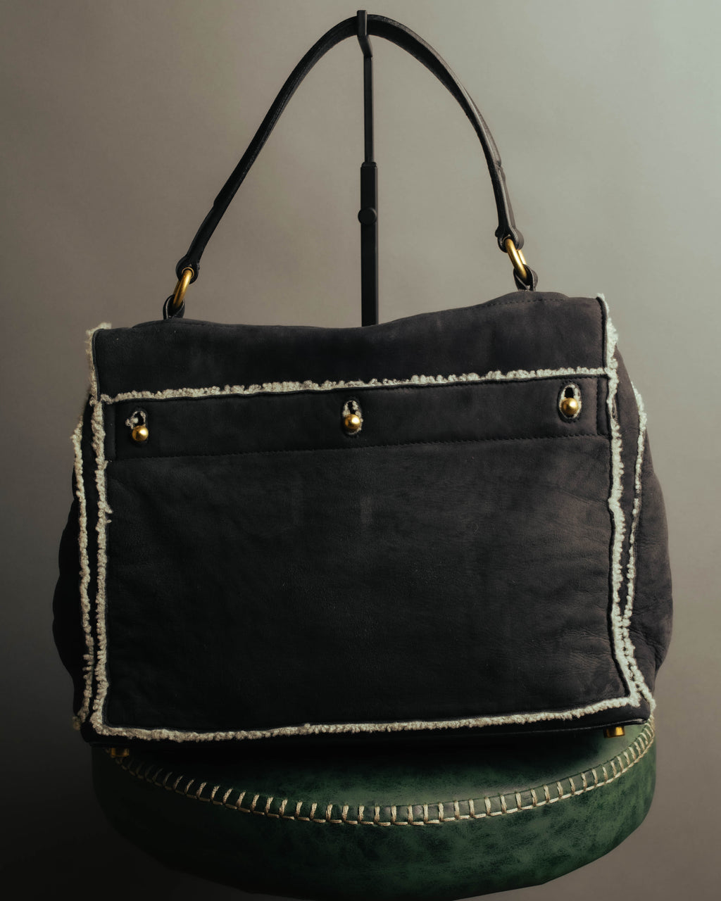 "Yves Saint Laurent" 00's-10's Shearling leather shoulder bag