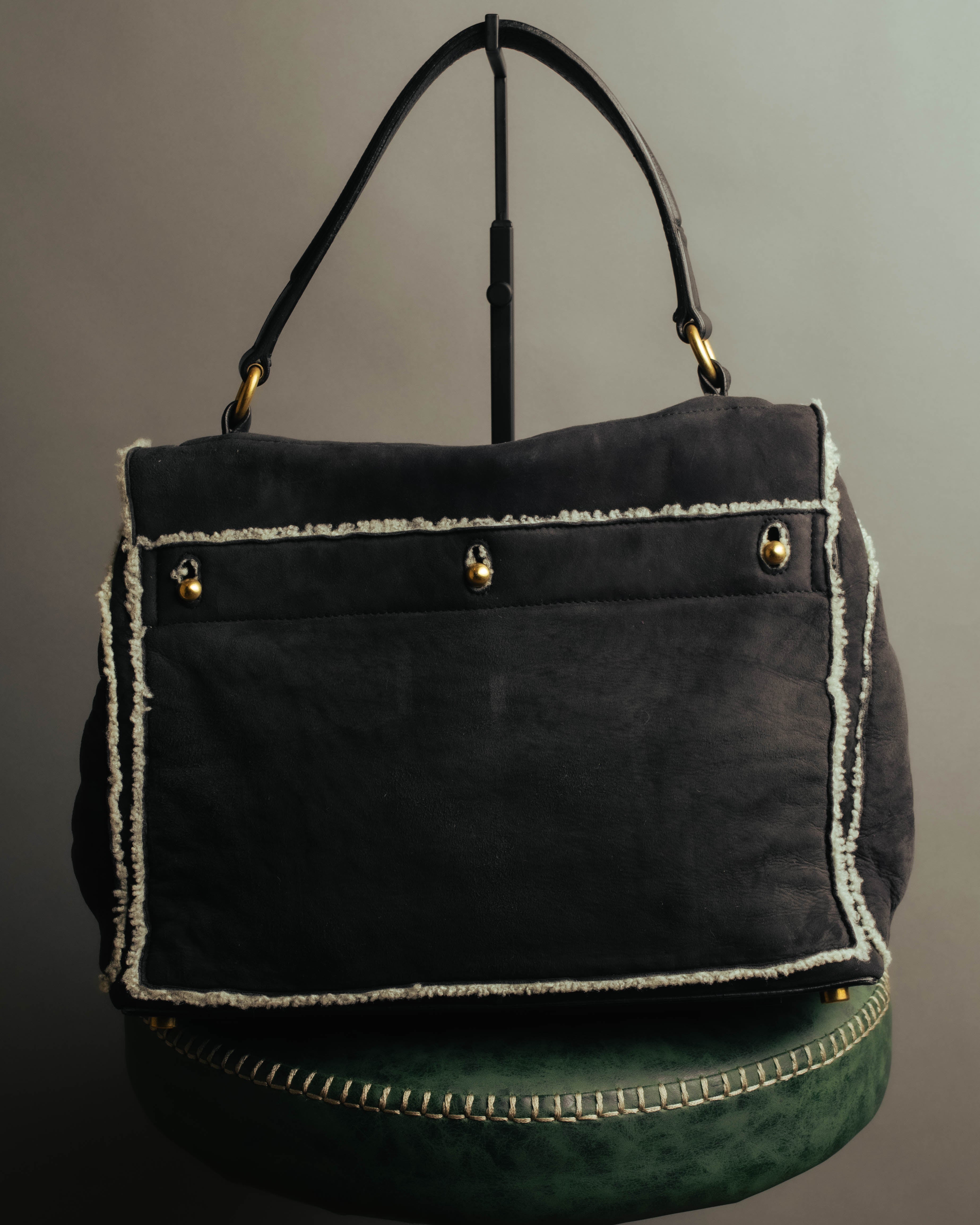 "Yves Saint Laurent" 00's-10's Shearling leather shoulder bag
