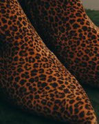 "Sergio Rossi" 2010's Leopard pattern leather ankle boots