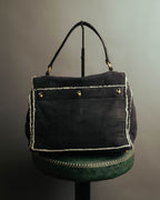 "Yves Saint Laurent" 00's-10's Shearling leather shoulder bag