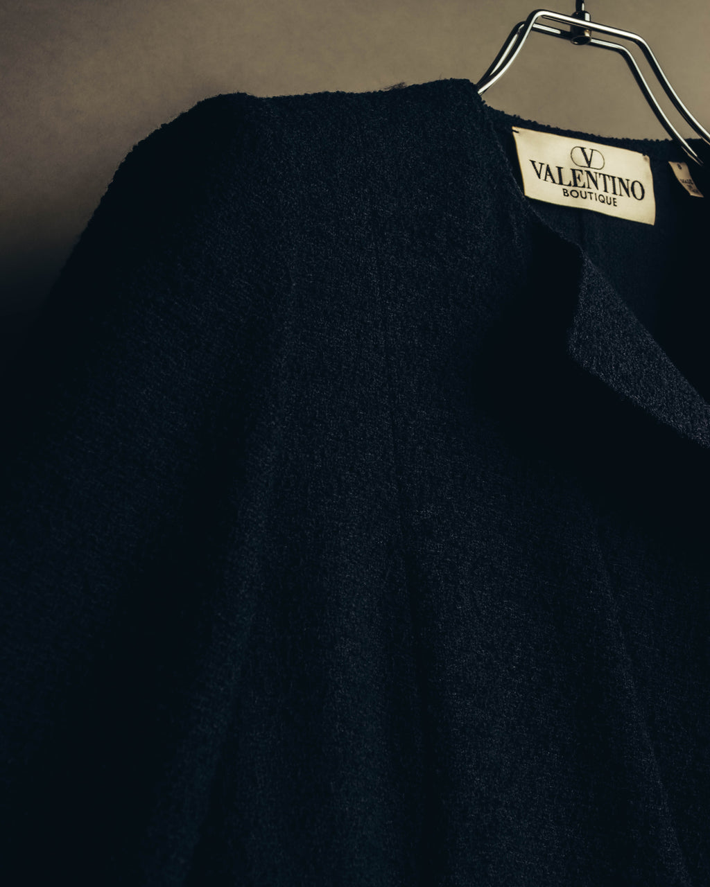 "VALENTINO BOUTIQUE" 80's-90's Textured wool blend boucle coat