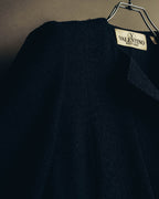 "VALENTINO BOUTIQUE" 80's-90's Textured wool blend boucle coat