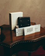 "Maison Margiela" 2020's Sleek black leather bifold wallet