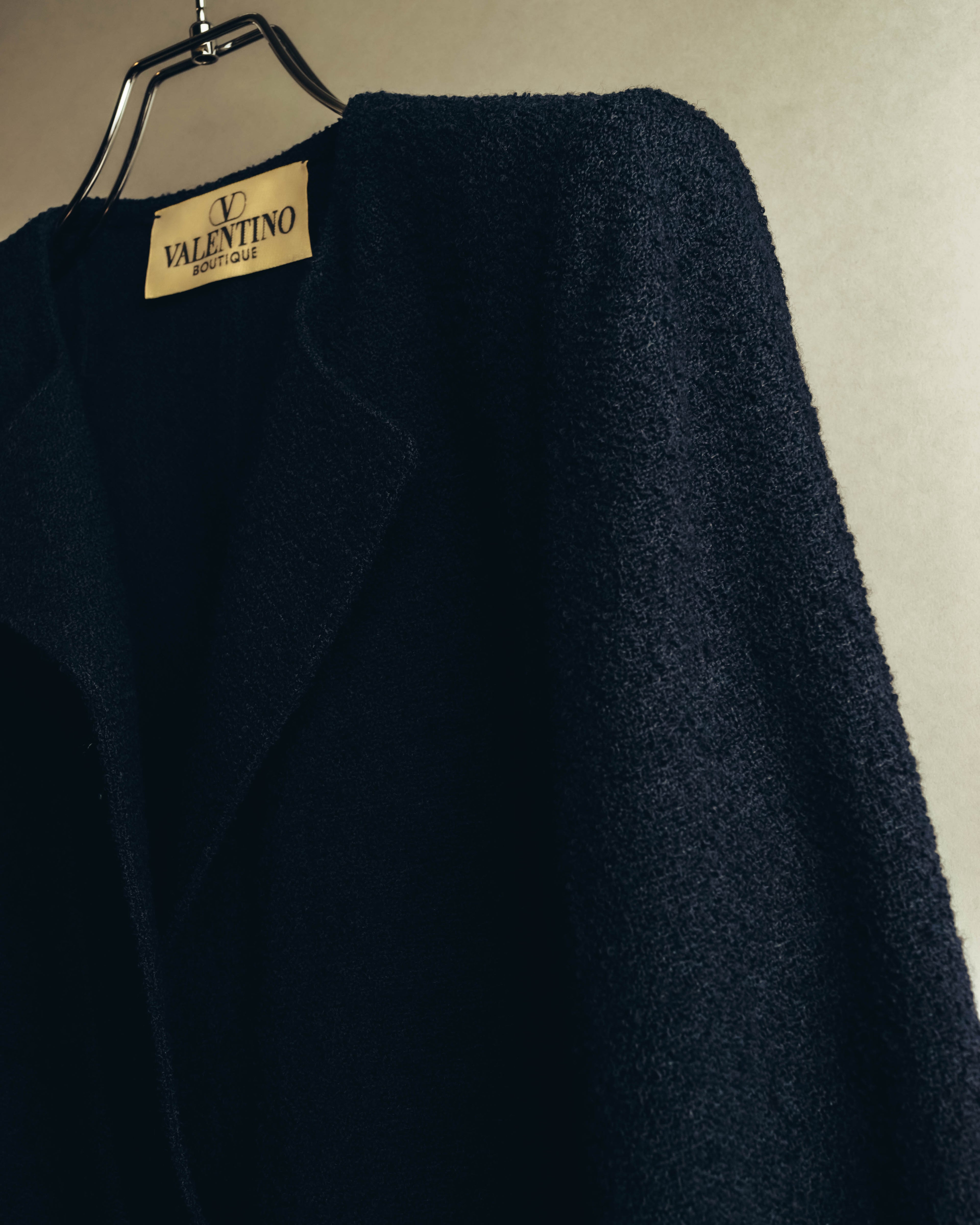 "VALENTINO BOUTIQUE" 80's-90's Textured wool blend boucle coat