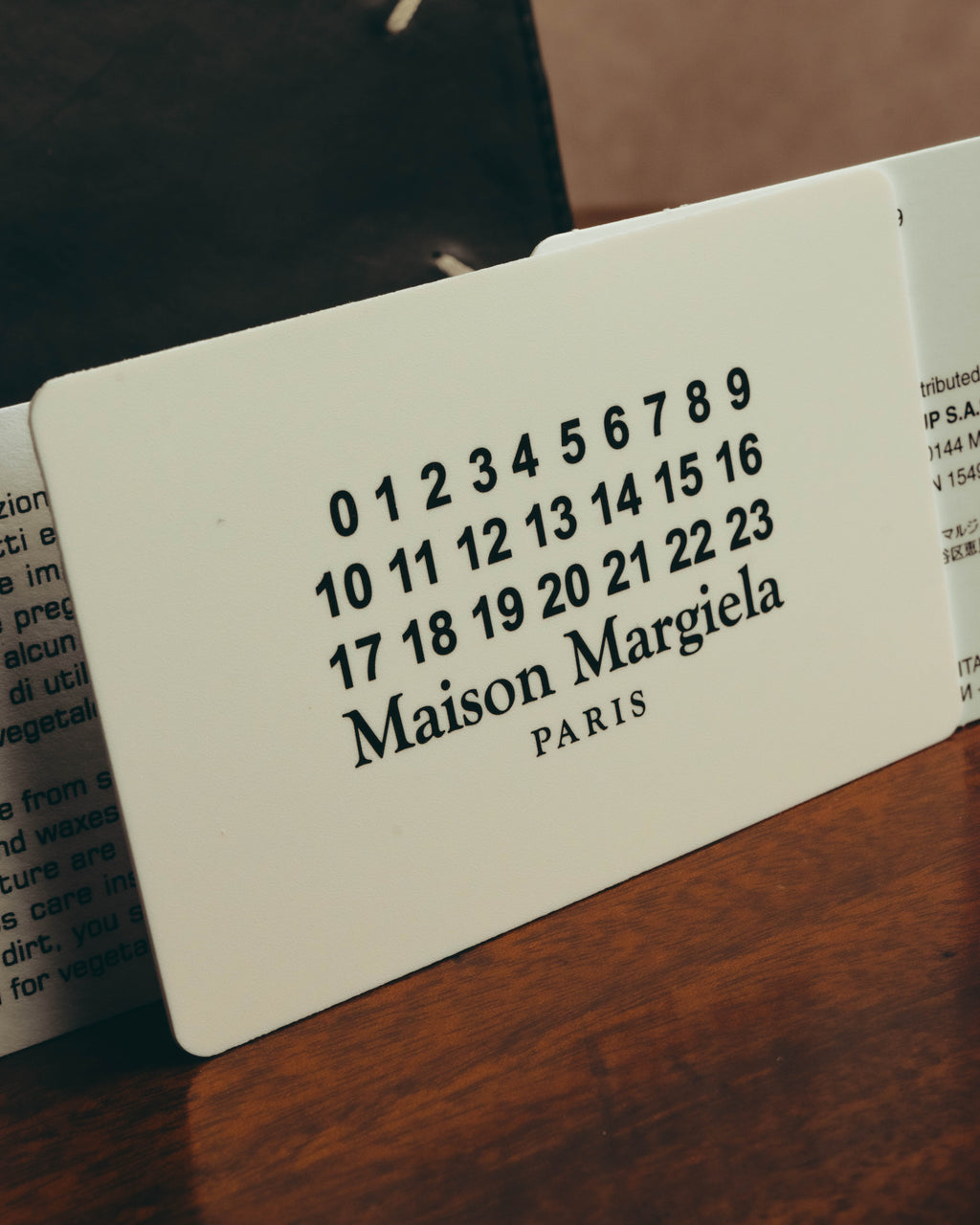 "Maison Margiela" 2020's Sleek black leather bifold wallet