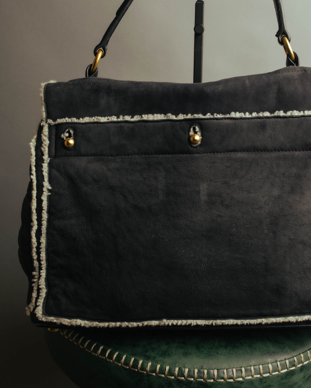 "Yves Saint Laurent" 00's-10's Shearling leather shoulder bag