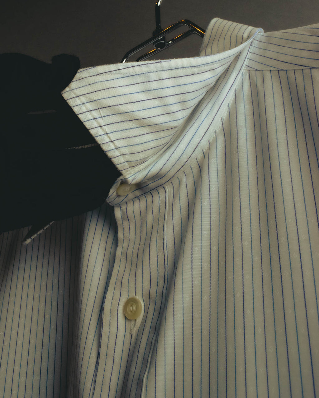 "Yves Saint Laurent" 80's-90's Striped monogram dress shirt