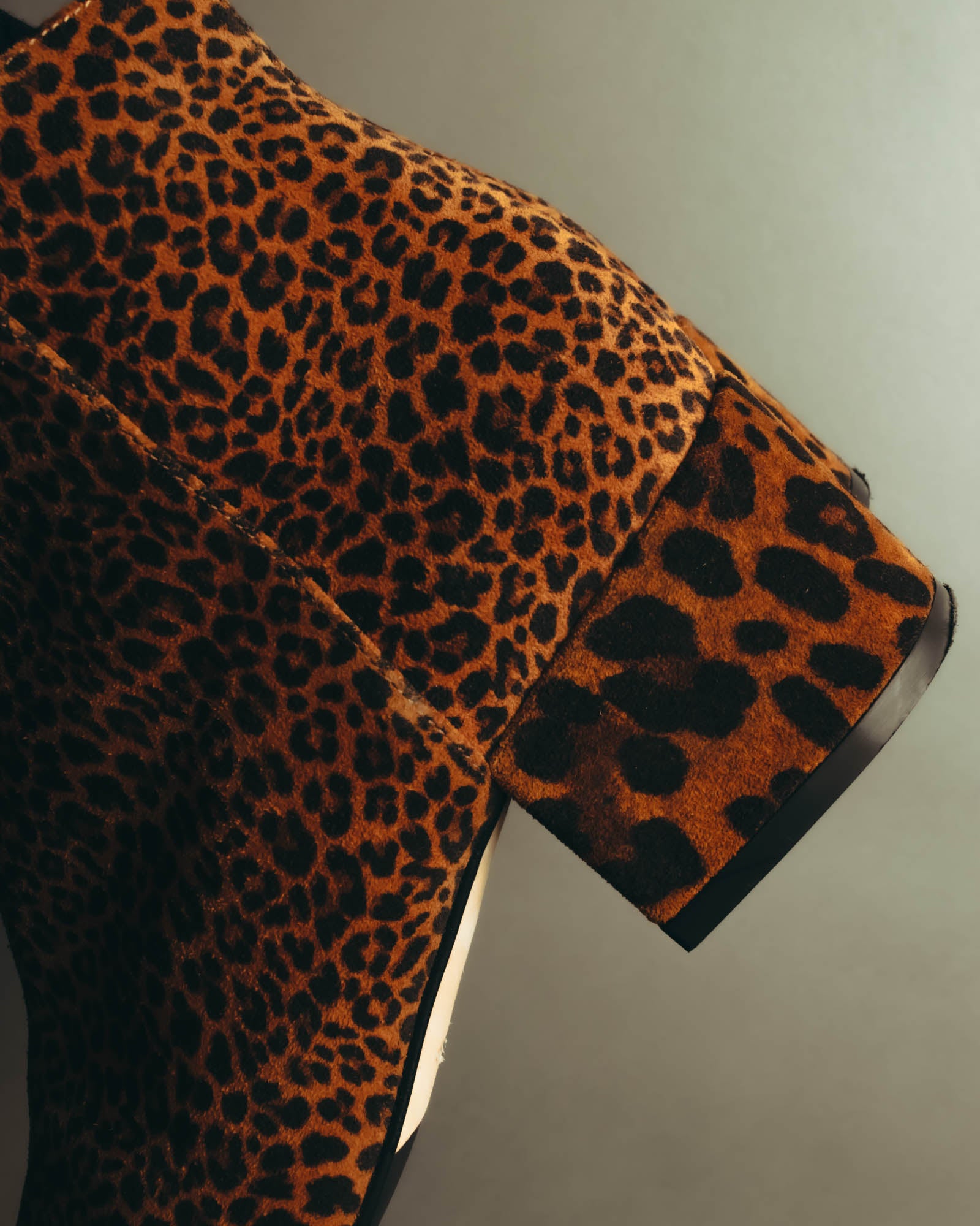 "Sergio Rossi" 2010's Leopard pattern leather ankle boots