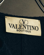 "VALENTINO BOUTIQUE" 80's-90's Textured wool blend boucle coat