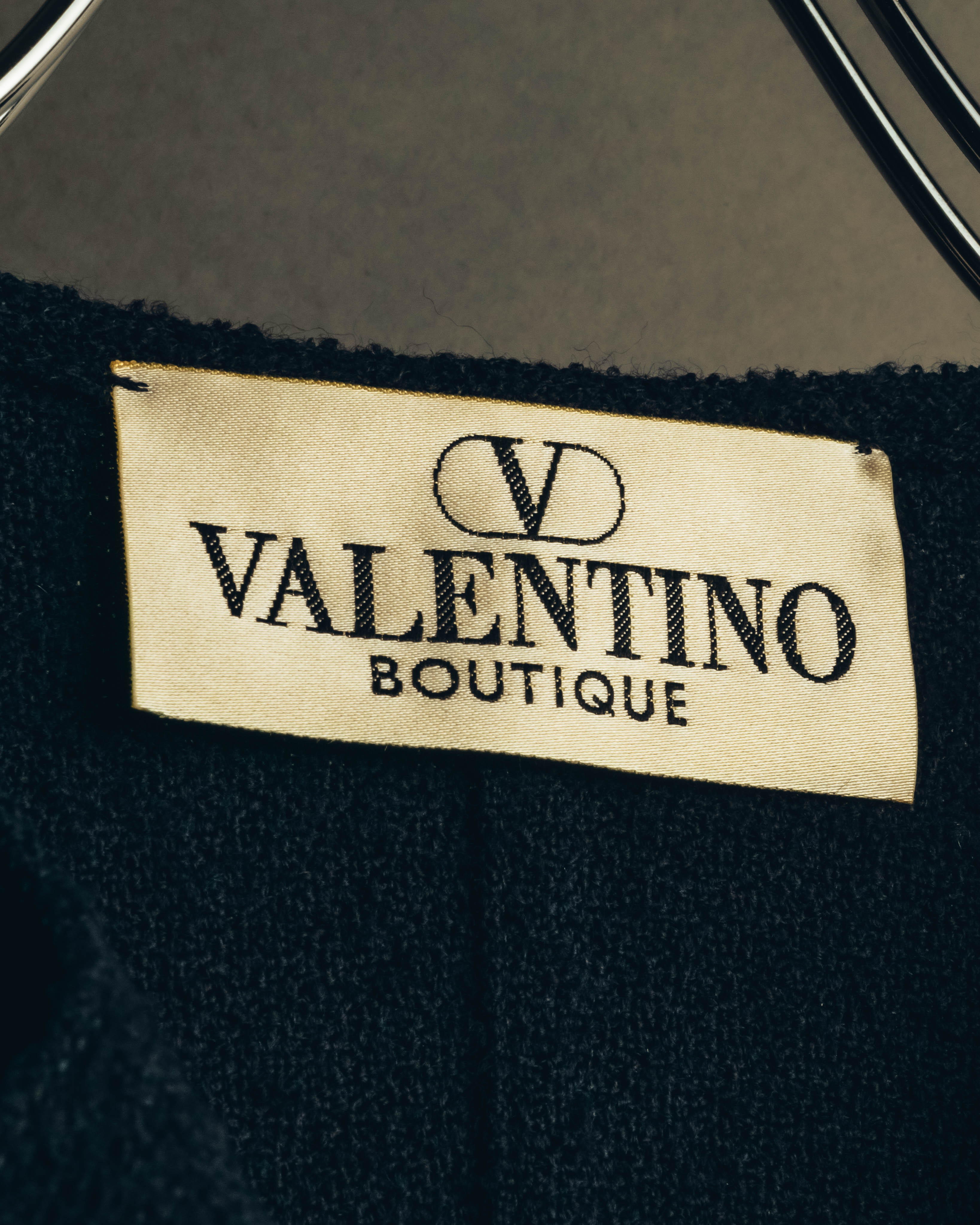 "VALENTINO BOUTIQUE" 80's-90's Textured wool blend boucle coat