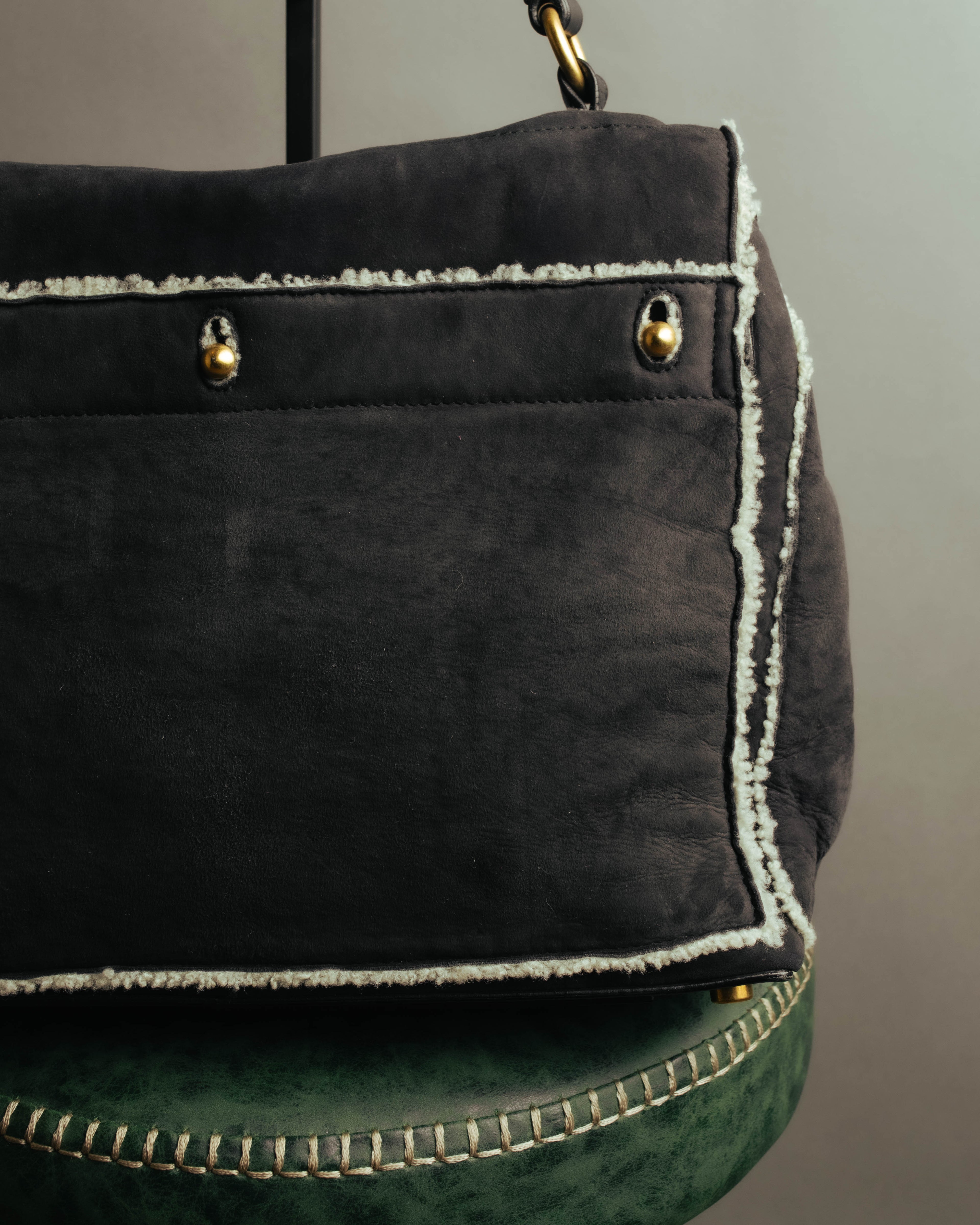 "Yves Saint Laurent" 00's-10's Shearling leather shoulder bag