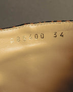 "Sergio Rossi" 2010's Leopard pattern leather ankle boots